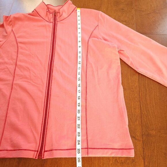 NWT Everywear by Danskin Pink Coral Stretch Zip Jacket Size L - Picture 9 of 10
